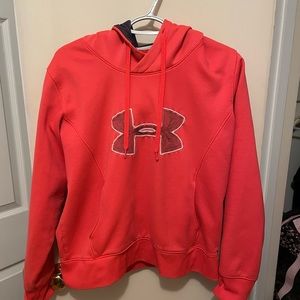 Under Armour hoodie, pink, size large, fitted, great condition